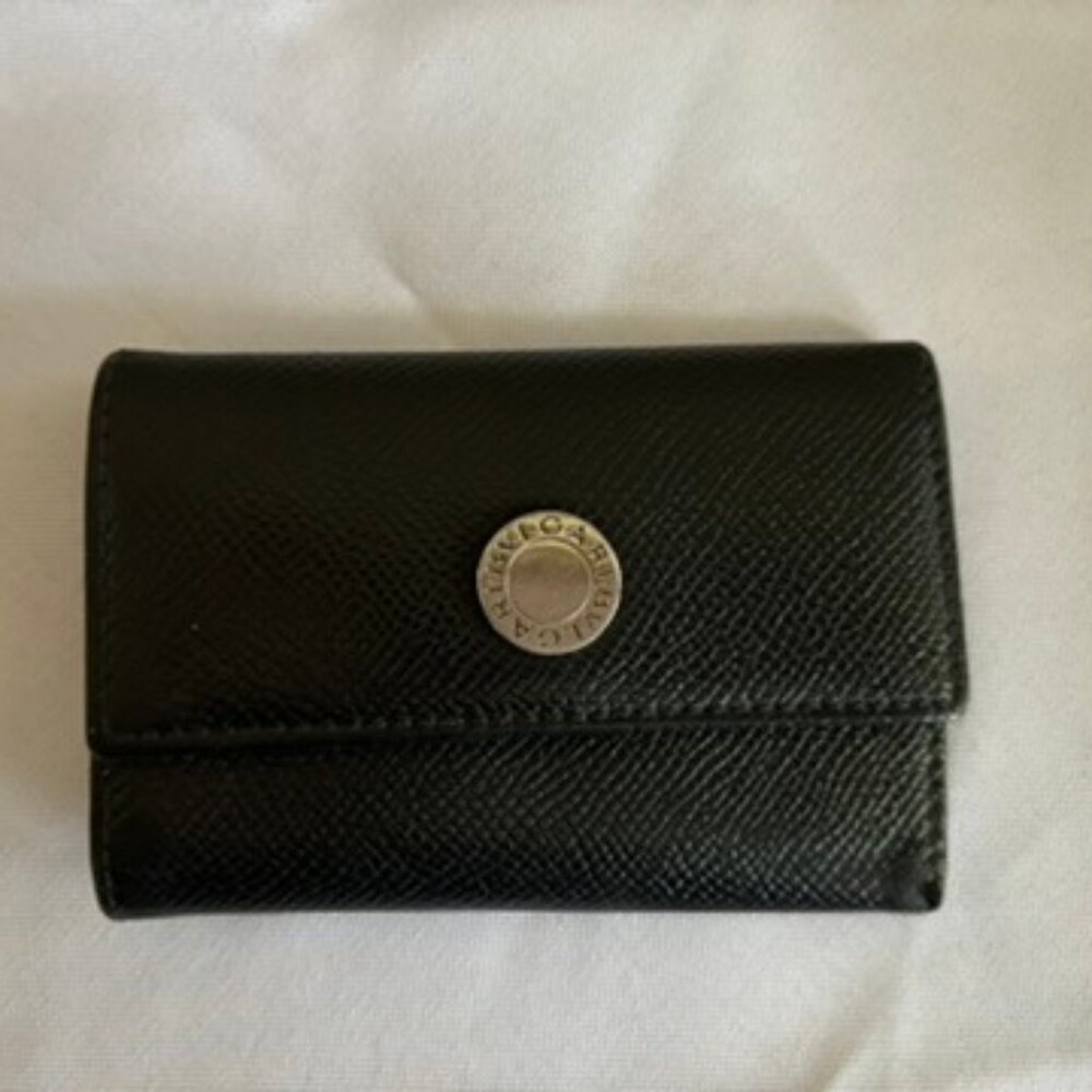 Bvlgari Key Case‎ Clasic 6 Ring Black Leather